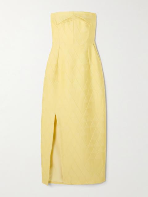 EMILIA WICKSTEAD Pola Strapless Cloqué-jacquard Maxi Dress