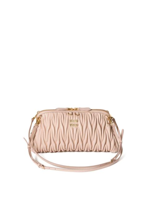 Miu Miu matelassé leather clutch bag