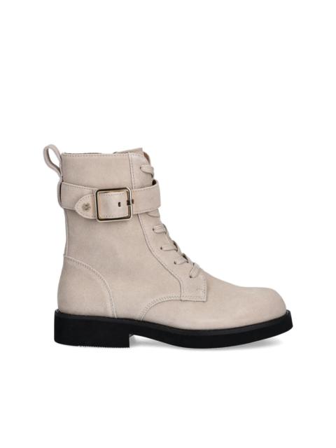BOSS buckle lace-up boots