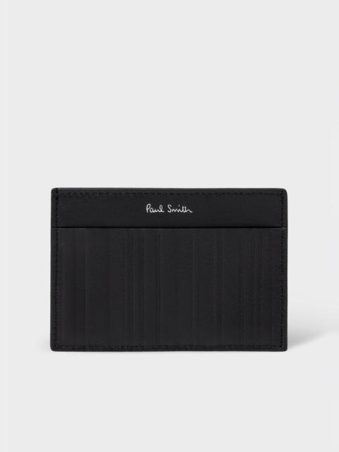 Paul Smith Black Leather 'Shadow Stripe' Credit Card Holder