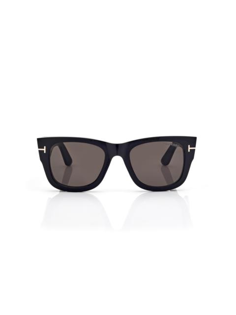 TOM FORD BLUE BLOCK SQUARE OPTICALS WITH CLIP ON SUNGLASSES