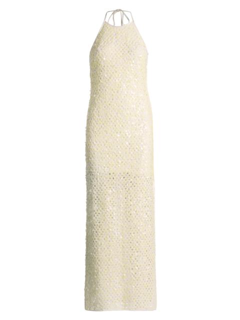 SIGNIFICANT OTHER Women's Elliott Sequined Mesh Maxi Dress - Buttermilk