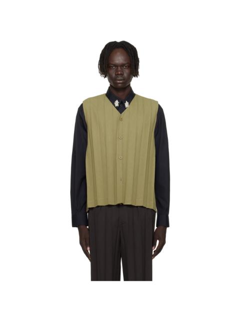 ISSEY MIYAKE Khaki Edge Ensemble Vest