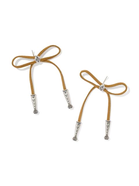 KENDRA SCOTT Tedi Vintage Silver Bow Statement Earrings
