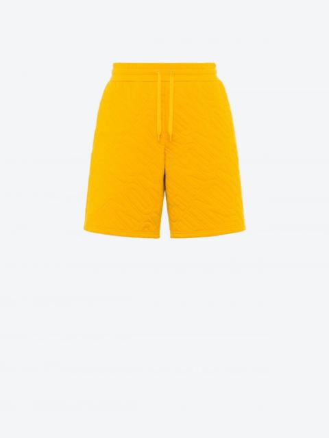 Moschino QUILTED ALLOVER LOGO ORGANIC FLEECE BERMUDA SHORTS