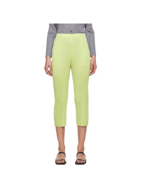Pleats Please Issey Miyake Green Monthly Colors April Trousers