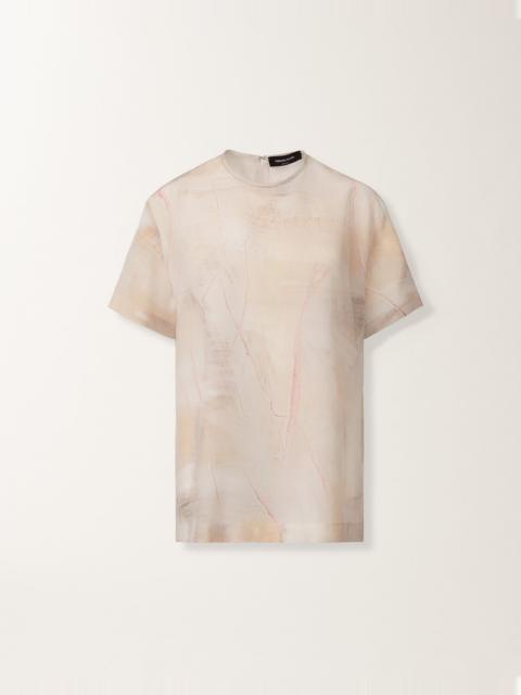 FABIANA FILIPPI Printed crepe de chine top, butter