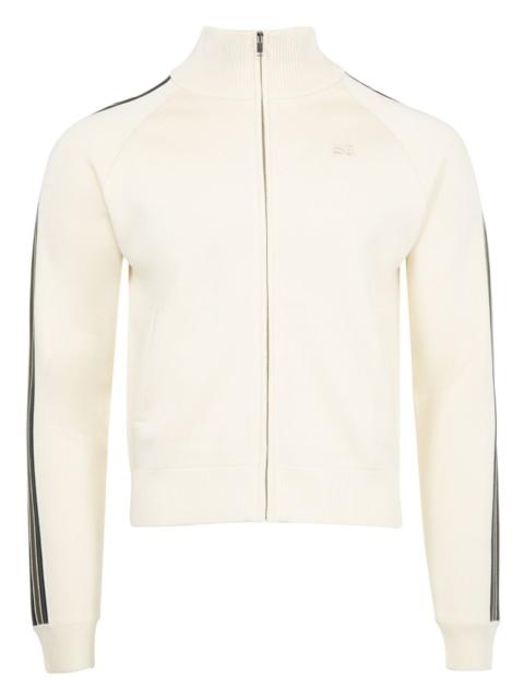WALES BONNER stripe-detail zip-up sweatshirt