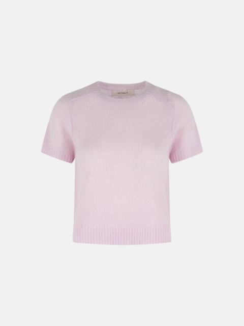 LISA YANG 'SIONA' SOFT DAHLIA CASHMERE AND SILK T-SHIRT