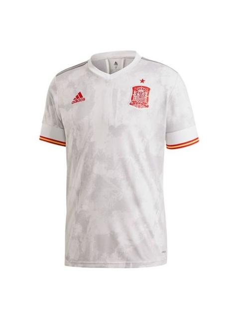 adidas adidas FEF A JSY Spanish national team Away Fan Edition Sports Short Sleeve Jersey White Gray EH6514