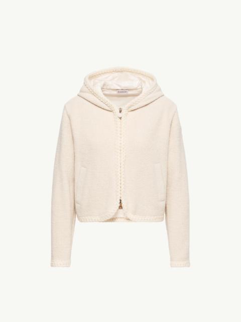 Moncler Waffle Knit Zip-Up Hoodie