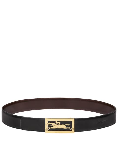 Longchamp Delta Box Men's belt Black/Mocha - Leather