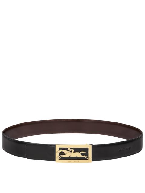 Longchamp Delta Box Men's belt Black/Mocha - Leather