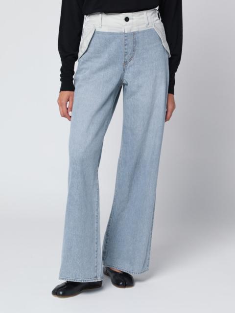 sacai Blue/light grey two-tone jeans
