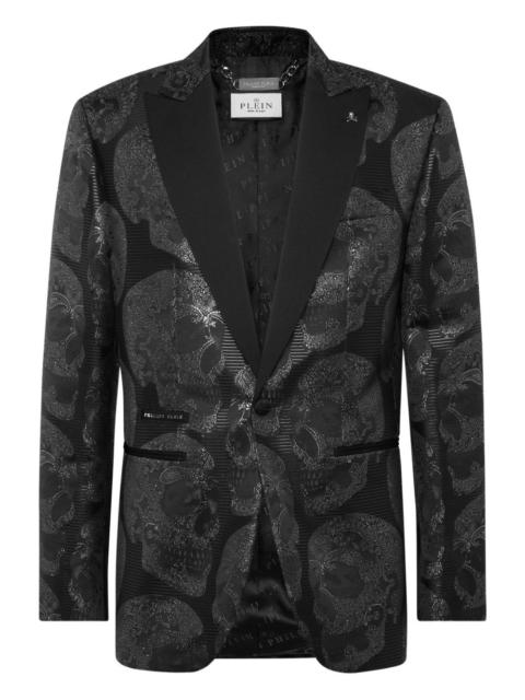 PHILIPP PLEIN skull jacquard blazer