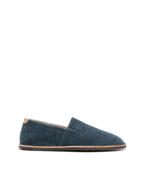 slip-on twill loafers