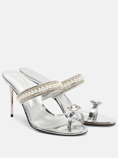 MACH & MACH Diamond Of Elizabeth 95 leather mules