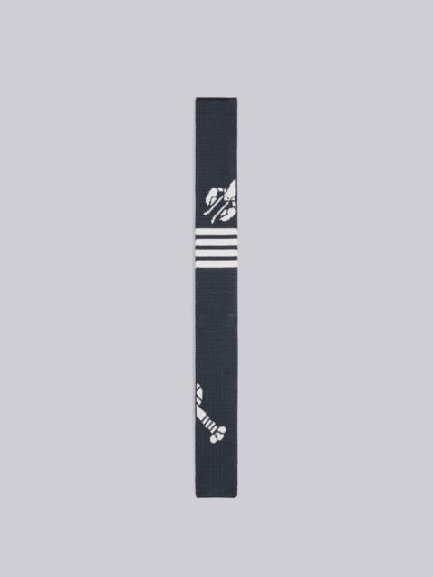 Thom Browne Lobster Jacquard Silk Knit 4-Bar Tie