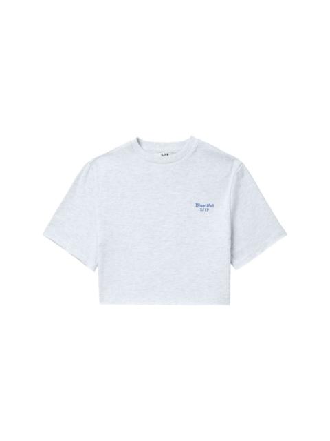 SJYP logo-embroidered cropped top