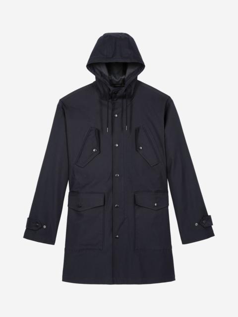 The Kooples WATER-REPELLENT PARKA WITH NAVY HOOD