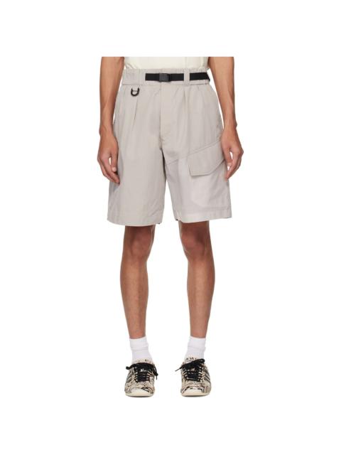 Y-3 Beige UT Wideleg Cargo Shorts