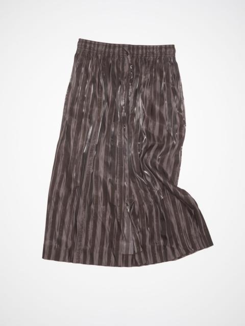 Acne Studios Satin stripe skirt - Chestnut brown