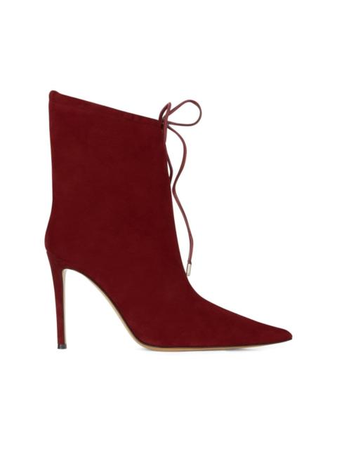 105mm pointed-toe suede boots