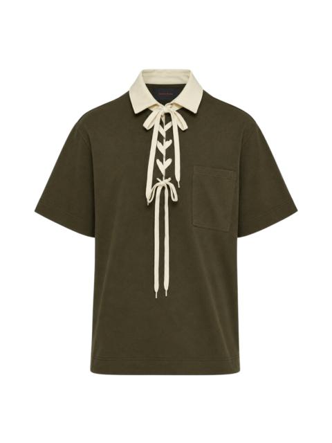 Simone Rocha Lace-Up Structured Rugby Polo