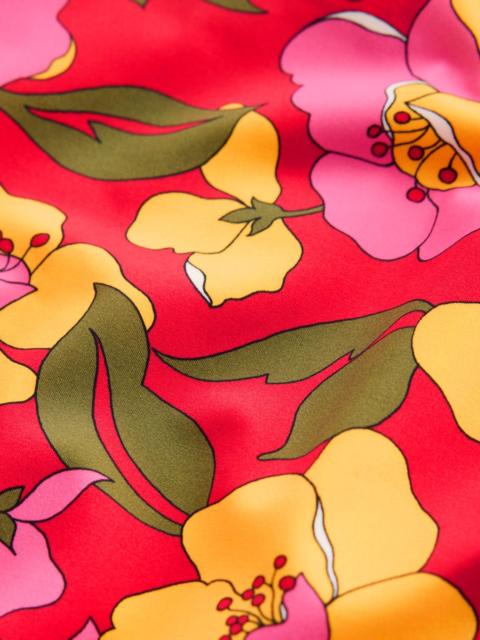 BODEN Paros Bandeau Swimsuit-Red, Radiant Bloom