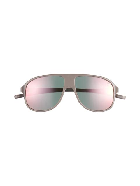 TAG Heuer Boldie 57mm Pilot Sport Sunglasses in Matte Light Brown /Gradient