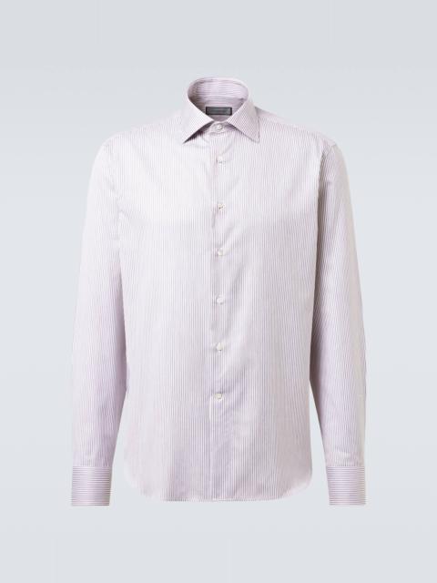 Canali Striped cotton-blend shirt