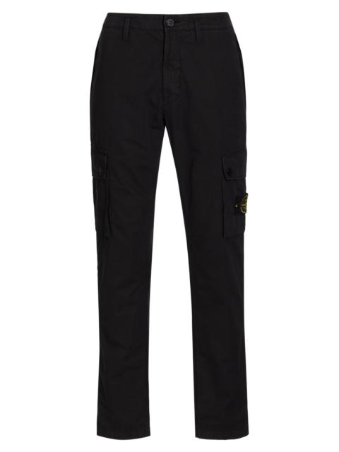 Stone Island Men's Slim-Fit Cotton Cargo Pants - Black