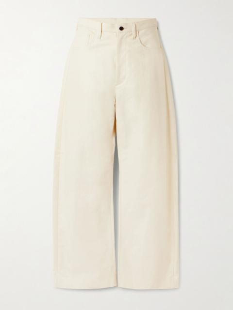 ssstein High-rise wide-leg jeans Cream