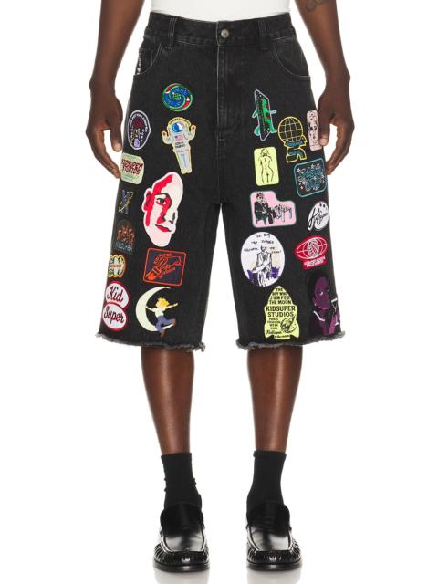 KidSuper Patches Denim Short