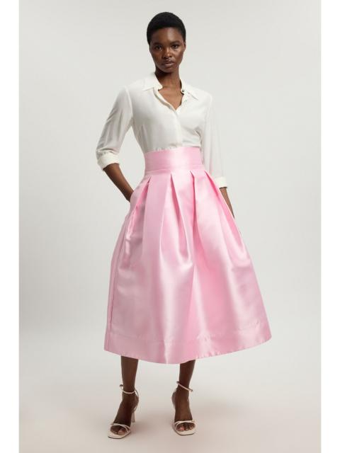 KAREN MILLEN Petite Twill Woven Prom Maxi Skirt