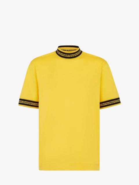FENDI Yellow jersey T-shirt