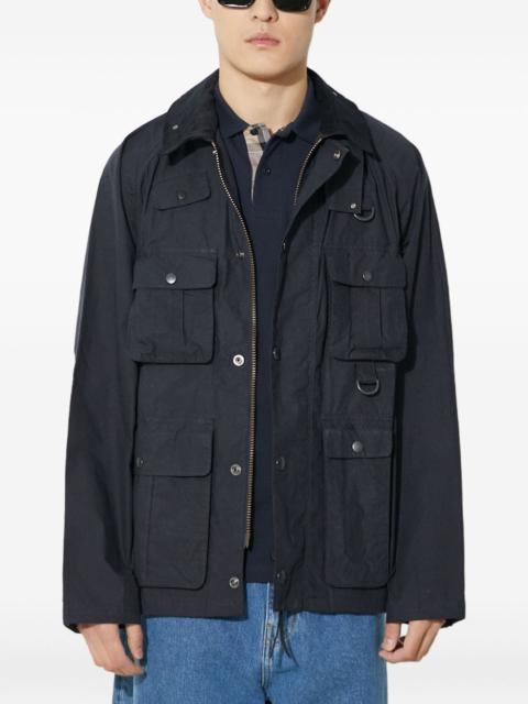 Barbour multiple-pocket corduroy-collar jacket