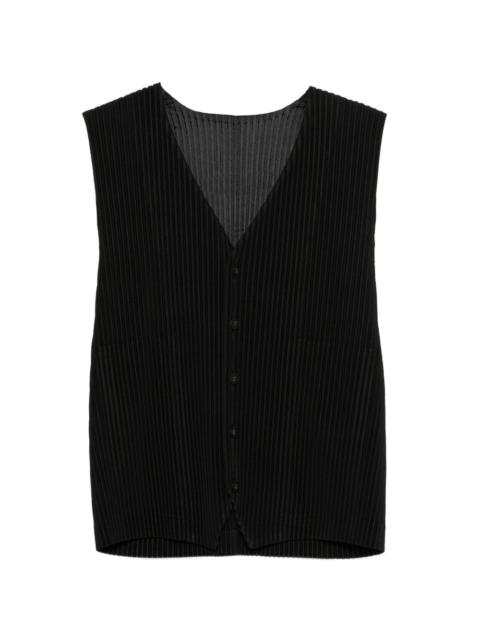 ISSEY MIYAKE pleated buttoned vest