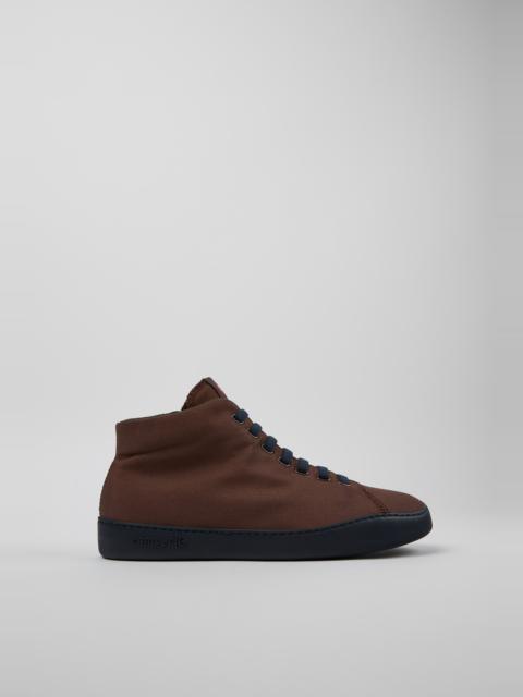 CAMPER Peu Touring Brown Textile Sneaker Boots for Men.