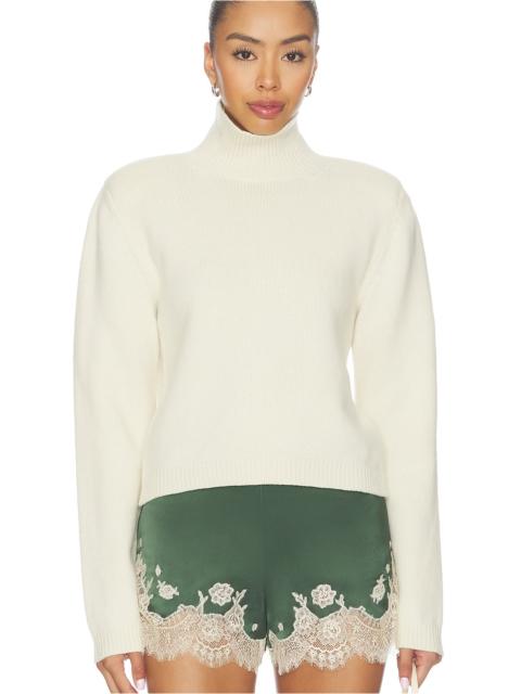 RÓHE Statement Shoulder Cropped Turtleneck Sweater