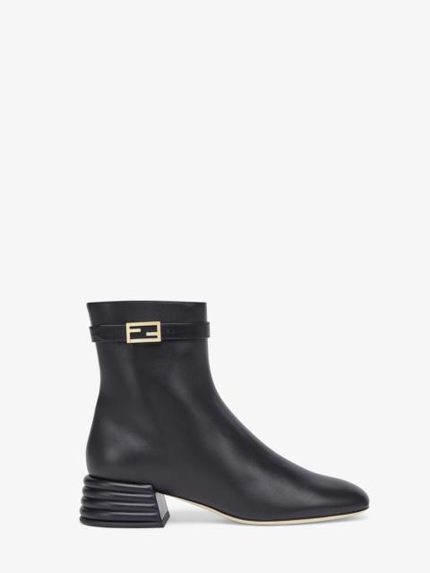 FENDI Black leather booties