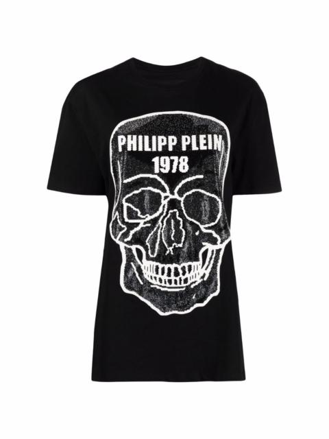 skull-embellished round-neck T-shirt