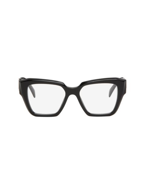 Prada Black Symbole Rectangle Acetate Glasses