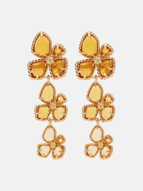 Zimmermann Bloom Large embellished drop earrings
