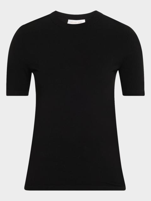 MICHAEL KORS COLLECTION Stretch Viscose Short-Sleeve Sweater