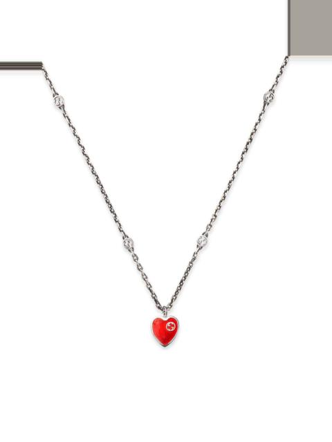 Interlocking G heart pendant necklace