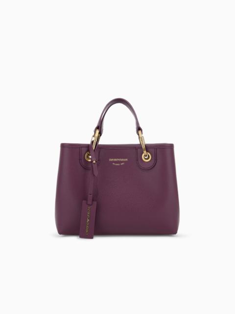 EMPORIO ARMANI SHOPPING BAG WITH PEBBLED FINISH AND DETACHABLE STRAP
