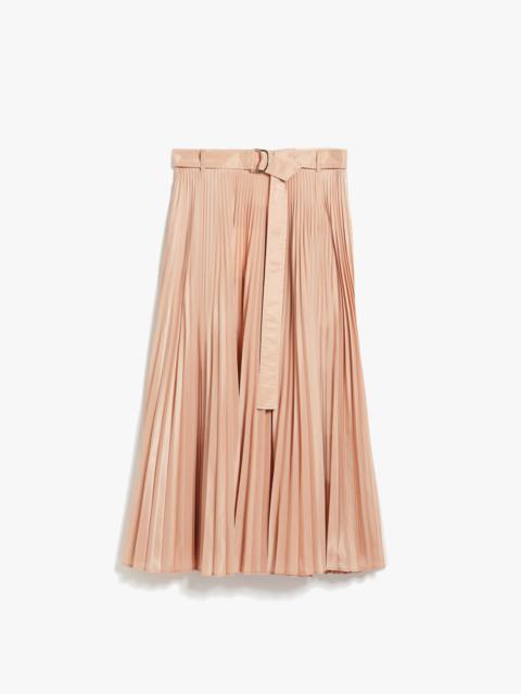 TAMBUTO Pleated silk blend skirt