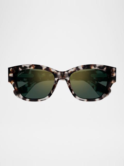 Cartier Acetate Rectangle Sunglasses