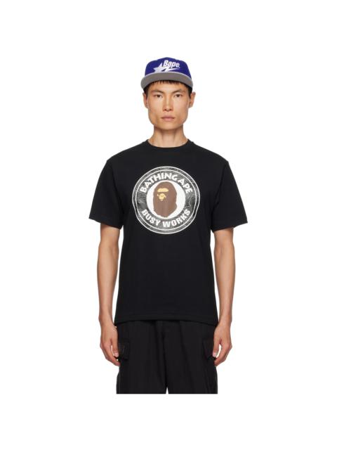 A BATHING APE® Black Layered Line Camo Busy Works T-Shirt